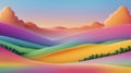 Dreamy Rainbow Colors: Perfect Backgrounds for PowerPoint and Zoom Royalty Free Stock Photo