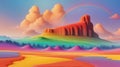 Dreamy Rainbow Colors: Perfect Backgrounds for PowerPoint and Zoom Royalty Free Stock Photo