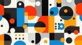 Dive into vibrant abstract geometry, featuring modern flat illustrations with playful textures for a unique art experience Royalty Free Stock Photo
