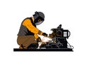 Illustration of Skilled Welder Crafting Metalwork Royalty Free Stock Photo