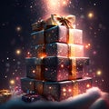 Festive Elegance: Unwrapping the Magic of Christmas Gifts and Decorations AI Generative By Christmas ai