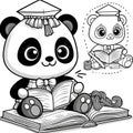 Monochrome Magic: Panda\'s 3D Coloring Adventure