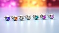 girls fancy studs in a white background Royalty Free Stock Photo