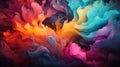Dive into a world of vivid imagination with an abstract colorful background, where vibrant hues blend seamlessly in an explosion