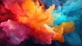 Dive into a world of vivid imagination with an abstract colorful background, where vibrant hues blend seamlessly in an explosion