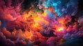 Dive into a world of vivid imagination with an abstract colorful background, where vibrant hues blend seamlessly in an explosion