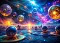 A mesmerizing abstract representation of digital synergy showcasing a luminous network of interconnected data streams