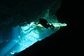 Cenote Diving Royalty Free Stock Photo
