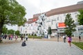 Diver City Tokyo Plaza Set up in front of a white unicorn gundam monument. Replacement of old model RX-78 M2 is a tourist attract