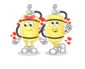 Diver cylinder dating cartoon. character mascot vector Royalty Free Stock Photo