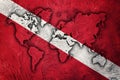 Diver Down Flag, World Map Scuba flag Royalty Free Stock Photo