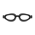 Diver glasses vector icon.Black vector icon isolated on white background diver glasses.