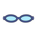 Diver glasses vector icon.Color vector icon isolated on white background diver glasses