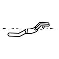 Diver Line Vector icon which can easily modify or edit