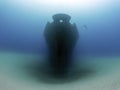 The wreck of the Um El Faroud off the coast of Malta Royalty Free Stock Photo