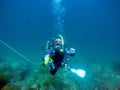 Diver off the shore of Pompano Beach