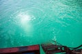 Diver plunged into sea from a boat