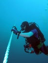 Diver at safety Stop