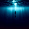 Diver and the abyss Royalty Free Stock Photo