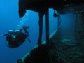 Diver at Thistlegorm Royalty Free Stock Photo