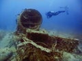 Diver at Thistlegorm Royalty Free Stock Photo