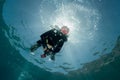 Diver underwater , red sea Royalty Free Stock Photo