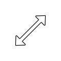 divergent arrows icon. Element of simple icon for websites, web design, mobile app, info graphics. Thin line icon for website desi