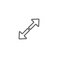 divergent arrows icon. Element of simple icon for websites, web design, mobile app, info graphics. Thin line icon for website desi