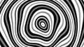 Divergent circle wave black and white, abstract pattern