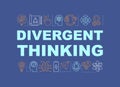 Divergent thinking word concept banner