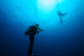 Divers ascending Royalty Free Stock Photo
