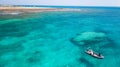 Divers in a boat to the dive site Royalty Free Stock Photo