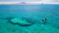 Divers in a boat to the dive site Royalty Free Stock Photo