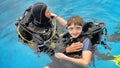 Divers in equipment Royalty Free Stock Photo