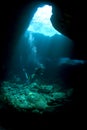 Divers in a Lava Tube