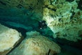 Divers underwater caves diving Ginnie Springs Florida USA