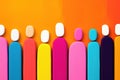 diverse abstract figures in various colors