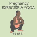 A Diverse African American Young Lady doing her Pregnancy Exercise and Yoga Workouts