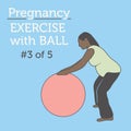 A Diverse African American Young Lady doing her Pregnancy Exercise and Yoga Workouts