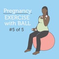 A Diverse African American Young Lady doing her Pregnancy Exercise and Yoga Workouts