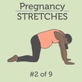 A Diverse African American Young Lady doing her Pregnancy Exercise and Yoga Workouts