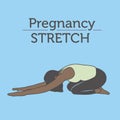 A Diverse African American Young Lady doing her Pregnancy Exercise and Yoga Workouts