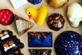 Diverse array of assorted colorful toy chocolates