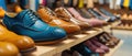 A Diverse Array Of Stylish Shoes Showcased In A Store