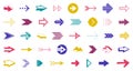 Diverse arrow cursors vector set, different shapes styles and concepts arrows single color monochrome graphic design elements for