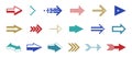 Diverse arrow cursors vector set, different shapes styles and concepts arrows single color monochrome graphic design elements for