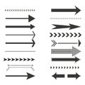 Diverse arrow set. Direction indicators. Navigation symbols. Pointers collection. Vector illustration. EPS 10.