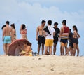 A Diverse Asian Friends At Beach