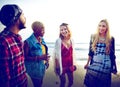 Diverse Beach Summer Friends Fun Bonding Concept Royalty Free Stock Photo