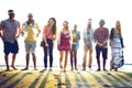 Diverse Beach Summer Friends Fun Bonding Concept Royalty Free Stock Photo